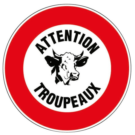 Disque plastique diamètre 30 cm Novap - Attention troupeaux