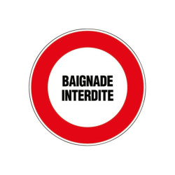 Disque plastique diamètre 30 cm Novap - Baignade interdite