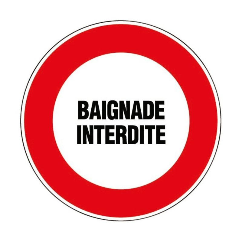 Disque plastique diamètre 30 cm Novap - Baignade interdite