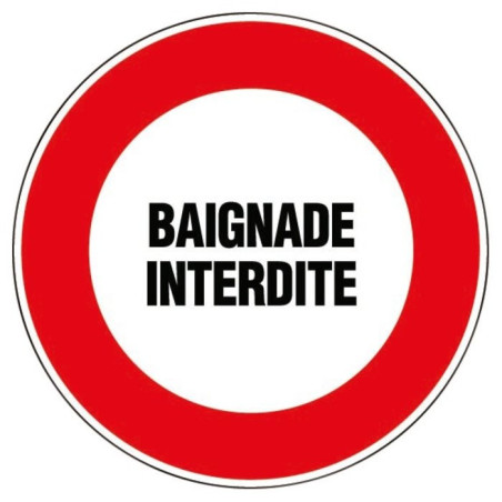 Disque plastique diamètre 30 cm Novap - Baignade interdite