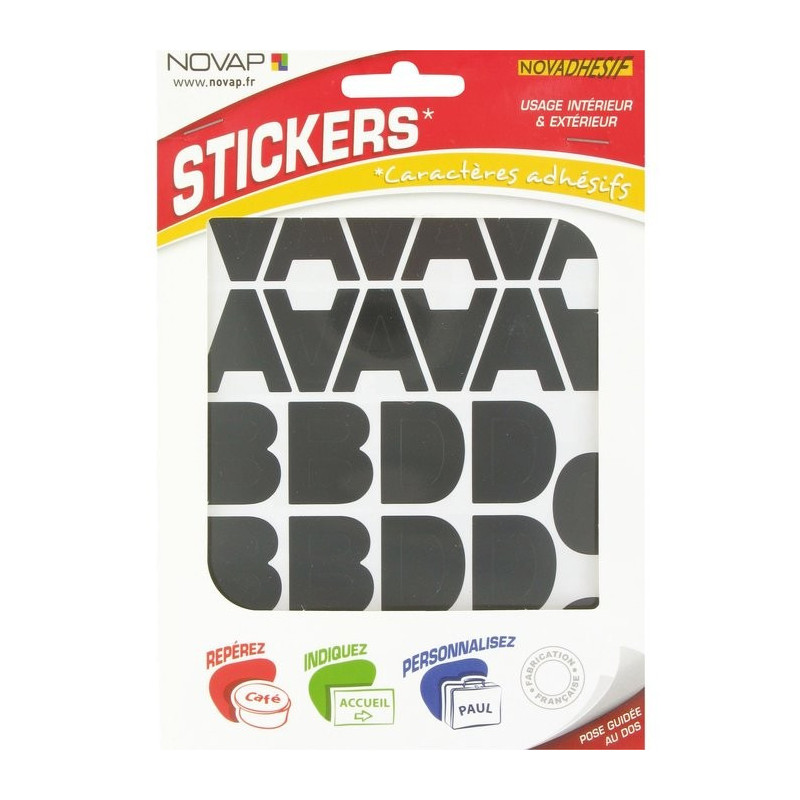 Novap Adhesive Letter - 30 mm - Nero