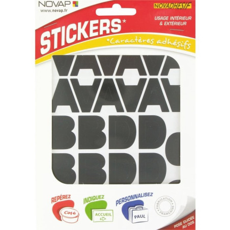 Novap Adhesive Letter - 30 mm - Nero