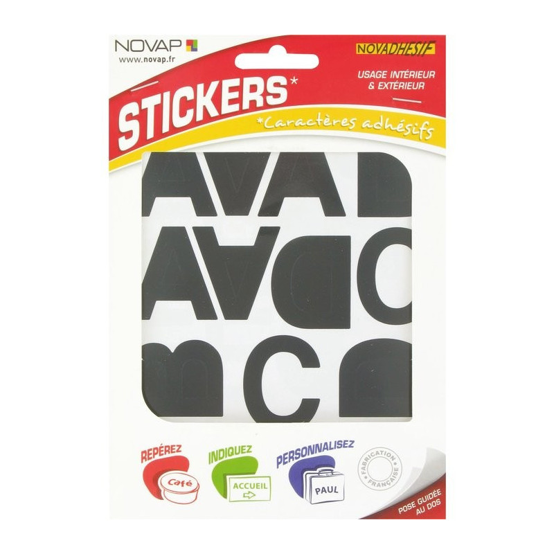 Novap Klebebuchstabe – 40 mm – Schwarz
