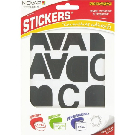 Novap Klebebuchstabe – 40 mm – Schwarz