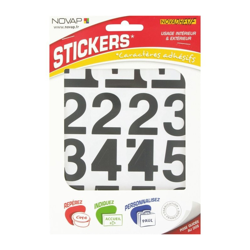 Novap Klebstoffnummer – 40 mm – Schwarz