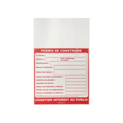 Panneaux permis de construire Novap - 1200 x 800 mm