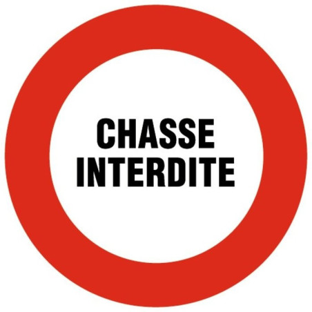 Disque plastique diamètre 30 cm Novap - Chasse interdite