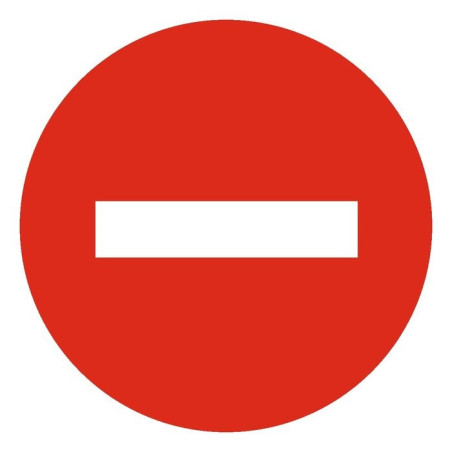 Novap plastic schijfdiameter 30 cm - Verboden manier