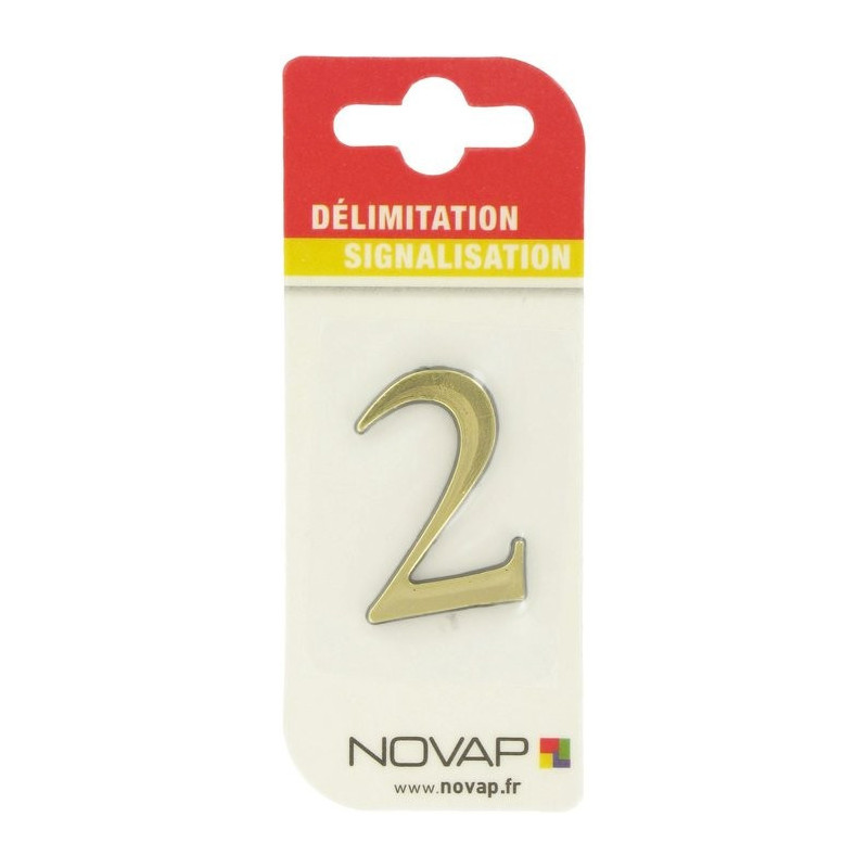 Adhesivo plástico en relieve de oro Novap - 2