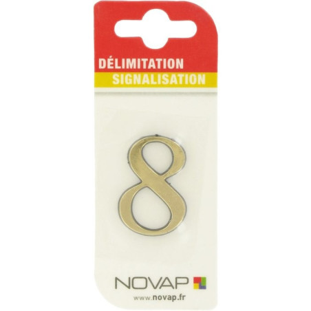 Adhesivo plástico en relieve dorado Novap - 8