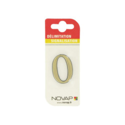 Adhésif plastique en relief coloris or Novap - 0
