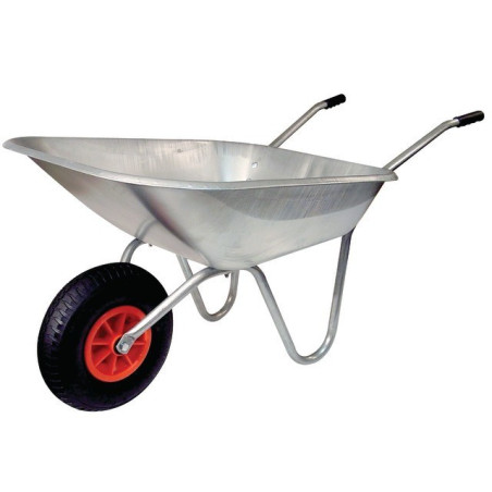 TUINKRUIWAGEN 85 LITER GALVA OPGEBLAZEN WIEL