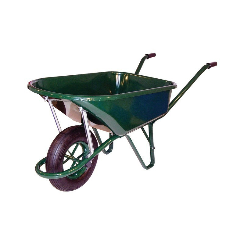 BROUETTE BATIMENT 110 LITRES PEINTE LARGEUR 60 ROUE GONFLEE