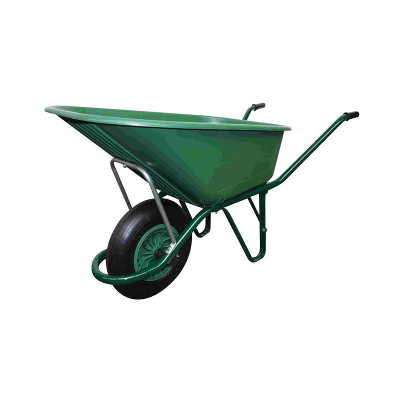 KRUIWAGEN TKV100 110 LITER GROEN POLYPROPYLEEN OPGEBLAZEN WIEL