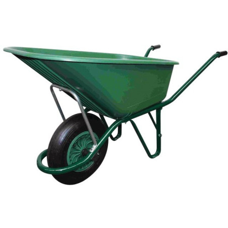 SCHUBKARRE TKV100 110 LITER GRÜNES POLYPROPYLEN-AUFBLASRAD