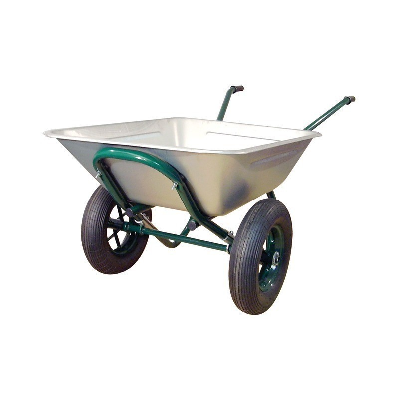 CARRIOLA POLIFUNZIONALE 150 LITRI GALVA 2 RUOTE GONFIATE