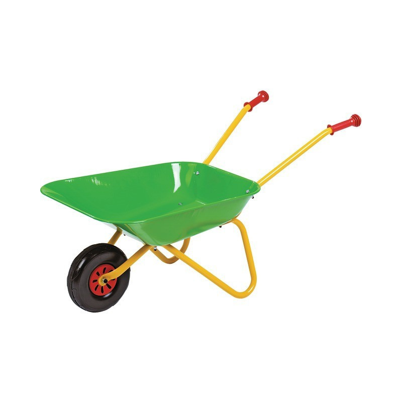 CAJA METÁLICA VERDE Y AMARILLA PARA CARRETILLA