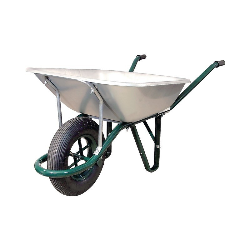 SCHUBKARREN-SCHWERARBEIT, 100 LITER GALVA-AUFBLASRAD