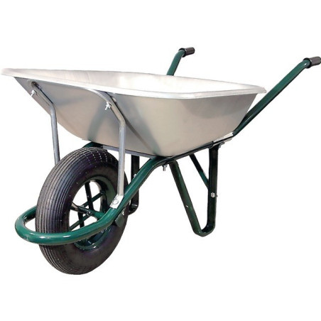 TRABAJO PESADO DE CARRETILLA, RUEDA INFLABLE DE 100 LITROS DE GALVA