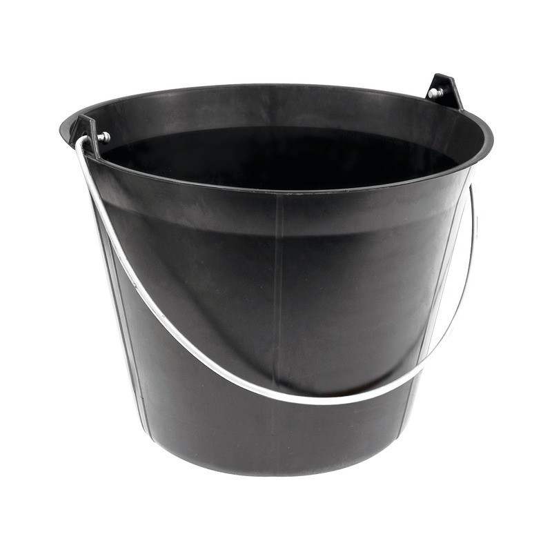 CUBO DE MASON 11L MANGO DE PLÁSTICO NEGRO D5.3