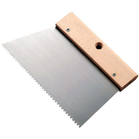 T20 BREITZAHN-KLEBEMESSER MIT HOLZGRIFF