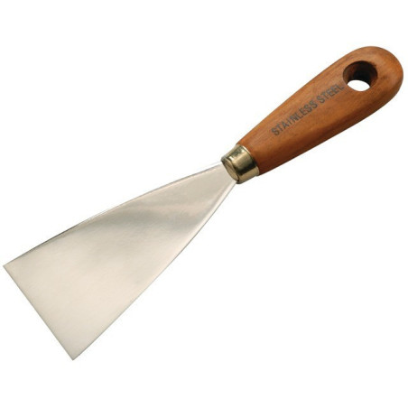 COLTELLO DA AMMOLLO CON LAMA IN ACCIAIO INOSSIDABILE 40 MM CON MANICO IN LEGNO