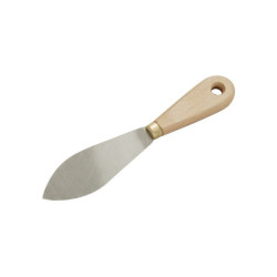 MANICO IN LEGNO A LAMA D'ACCIAIO CON FOGLIE DI ALLORO DA MASTICARE