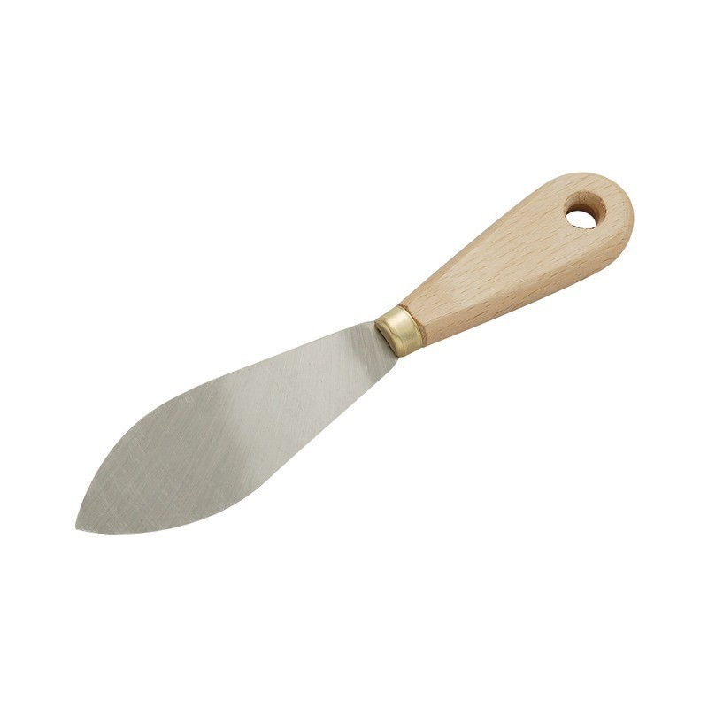 MANICO IN LEGNO A LAMA D'ACCIAIO CON FOGLIE DI ALLORO DA MASTICARE