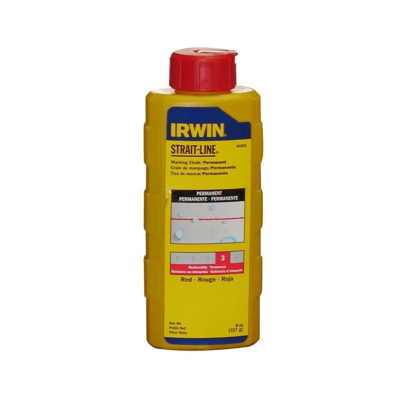 POUDRE A TRACER ROUGE STRAIT LINE 227 GR IRWIN