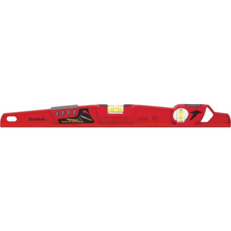Livello trapezio magnetico bimateriale di Outibat - Lunghezza 50 cm