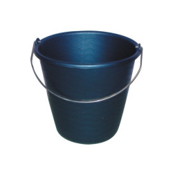 12 LITER BLAUWE POLYETYLEEN RONDE BAK MET HANDVAT