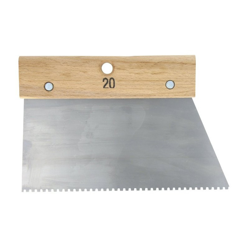 Couteau à colle Outibat - Denture carrée normale - 2,5 x 2,5 mm - Dimensions 200 mm