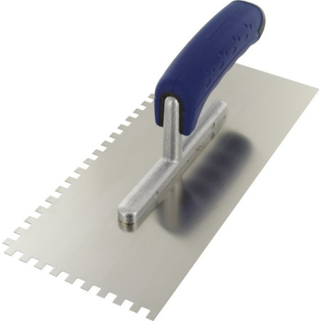 Outibat tweezijdige getandde roestvrijstalen lemmetstukwerker - 6 x 6 tanden - afmetingen 280 x 120 mm