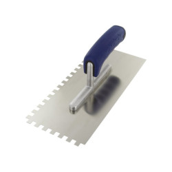 Outibat zweiseitiger gezahnter Edelstahlstuckateur – 8 x 8 Zähne – Maße 280 x 120 mm