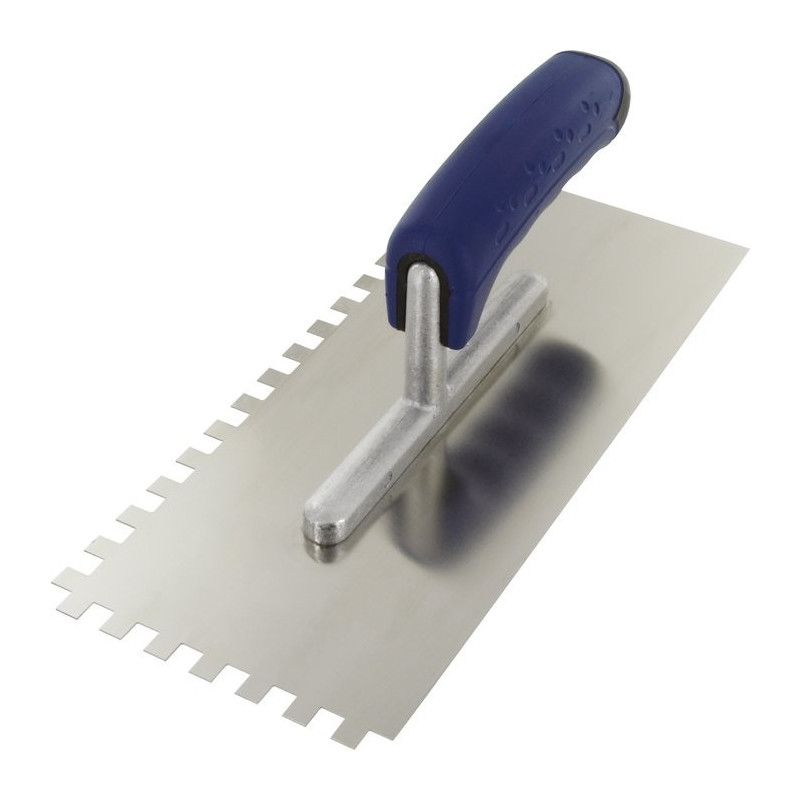 Outibat tweezijdige getandde roestvrijstalen lemmetstukwerker - 8 x 8 tanden - afmetingen 280 x 120 mm