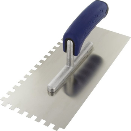 Outibat tweezijdige getandde roestvrijstalen lemmetstukwerker - 8 x 8 tanden - afmetingen 280 x 120 mm