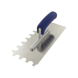 Outibat zweiseitiger gezahnter Edelstahlstucker – Halbrunde Zähne 20 x 10 x 15 – Maße 280 x 120 mm