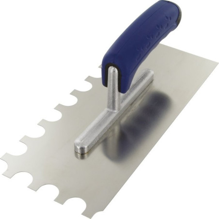 Outibat zweiseitiger gezahnter Edelstahlstucker – Halbrunde Zähne 20 x 10 x 15 – Maße 280 x 120 mm