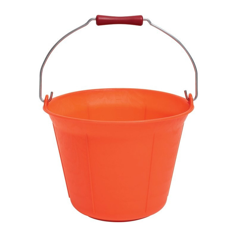 Secchio per muratori in plastica arancione - 11 L