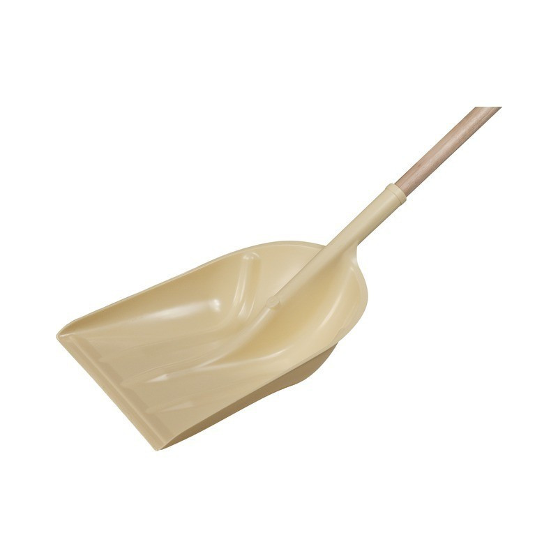 PALA IN PLASTICA AVORIO 35CM MANICO IN LEGNO 120CM