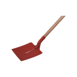 PALA CUADRADA CON CUELLO DE CISNE 25CM MANGO DE MADERA 110CM