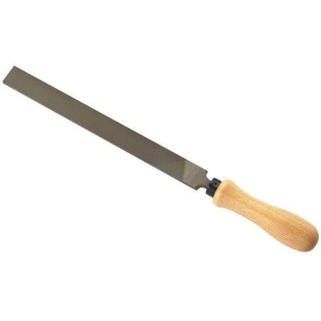 Platte handvijl met houten handvat Mob - Halfzacht - Lengte 200 mm