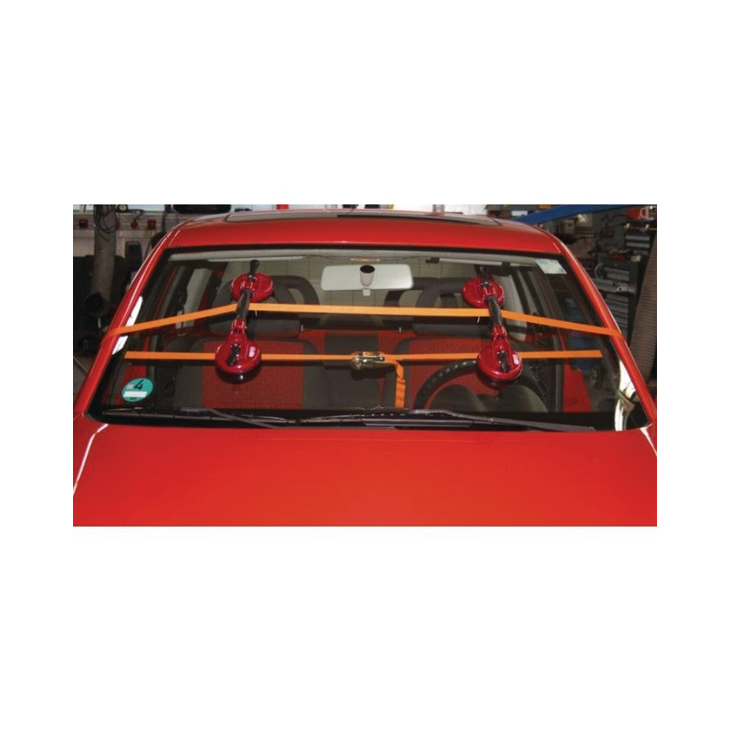 VENTOUSES DOUBLES POUR PARE-BRISE AVEC SANGLE JEU DE 2 KS TOOLS
