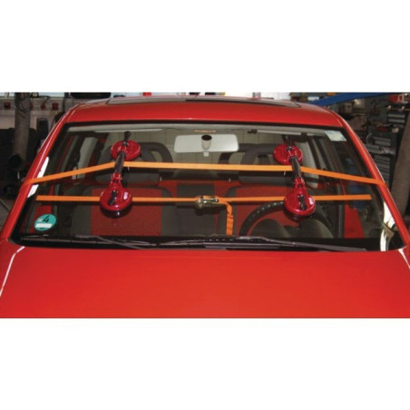 DUBBELE VOORRUITZUIGNAPPEN MET BANDSET VAN 2 KS GEREEDSCHAPPEN