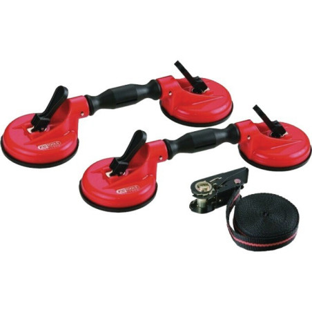 VENTOUSES DOUBLES POUR PARE-BRISE AVEC SANGLE JEU DE 2 KS TOOLS