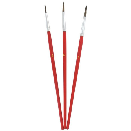 Outibat Aquarelkwast - Afmetingen 4 / 6 / 8 mm