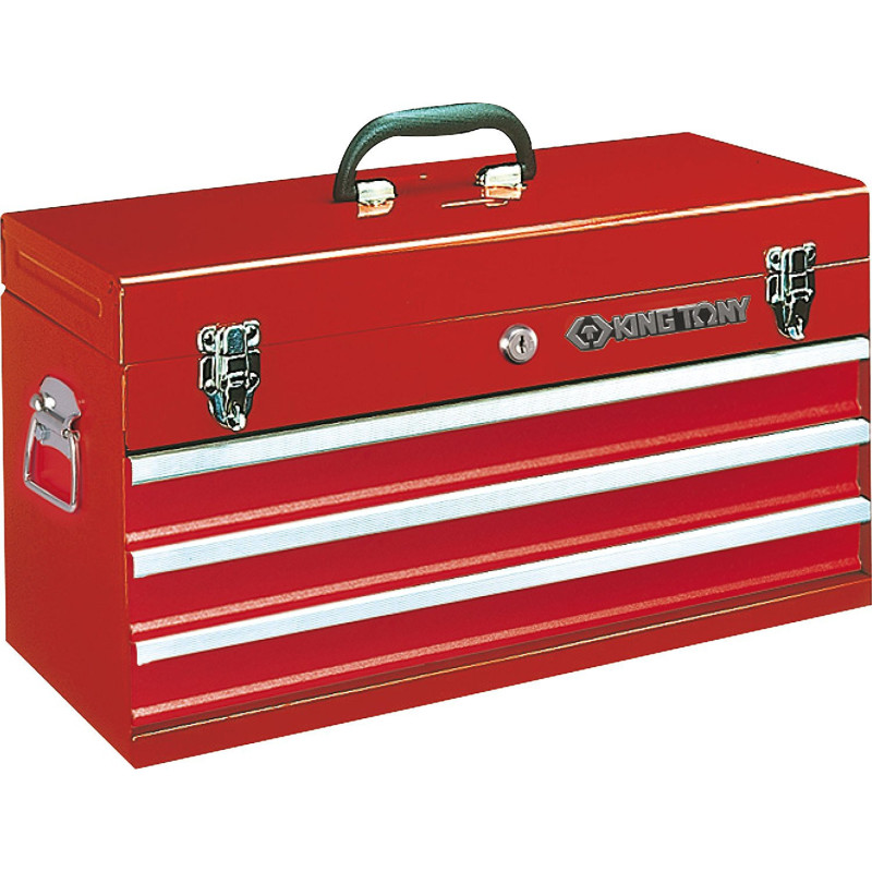 Baule in metallo trasportabile con 3 cassetti - 874013h