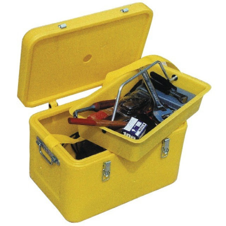 CAJA DE HERRAMIENTAS DE 50 LITROS (CORREA + PORTAHERRAMIENTAS EXTRAÍBLE)