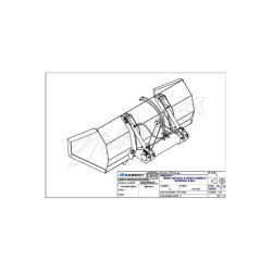 GODET 3 PTS HYDRAULIQUE 2,25M ATTELAGE RENFOR RCE AGRI-POWER