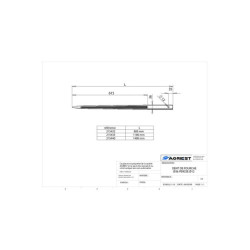 DENTE DELLA FORCELLA Ø36 LG 800 ALESAGGIO Ø12
